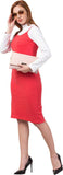 Whitewhale Women Red Dungaree