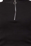 Whitewhale Casual Regular Sleeves Solid Women Black Top