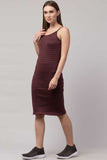 Whitewhale Women Bodycon Maroon Dress