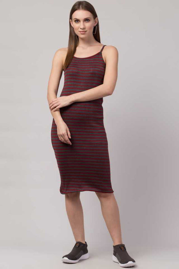 Whitewhale Women Bodycon Maroon Dress