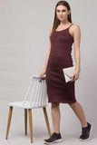 Whitewhale Women Bodycon Maroon Dress