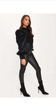 Whitewhale Casual Puff Sleeves Solid Women Black Top