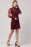 Whitewhale Women Bodycon Maroon Dress