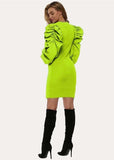 Whitewhale Women Bodycon Neon Dress