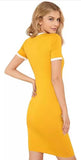 Whitewhale Women Bodycon Yellow Dress