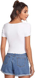 Whitewhale Casual Regular Sleeves Solid Women White Top