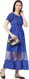 Whitewhale Women Fit and Flare Blue Dress