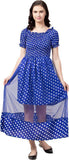 Whitewhale Women Fit and Flare Blue Dress
