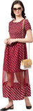 Whitewhale Women Fit and Flare Maroon Dress