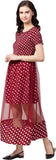 Whitewhale Women Fit and Flare Maroon Dress