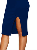 Whitewhale Women Bodycon Blue Dress