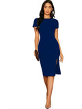 Whitewhale Women Bodycon Blue Dress