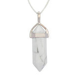 White Whale Natural Healing Reiki Point Chakra Cut Gemstone Pendant Necklace Gift