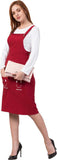 Whitewhale Women Maroon Dungaree