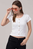 Whitewhale Casual Regular Sleeves Solid Women White Top