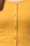 Whitewhale Casual Regular Sleeves Solid Women Yellow Top