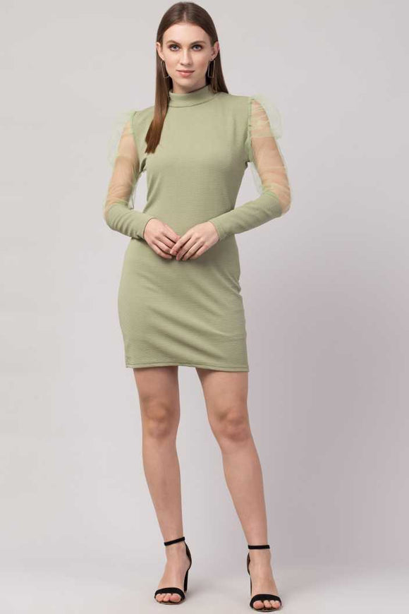 Whitewhale Women Bodycon Light Green Dress