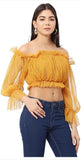 Whitewhale Casual Regular Sleeves Solid Women Yellow Top