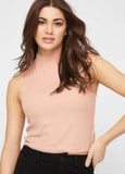 Whitewhale Casual Sleeveless Solid Women Pink Top